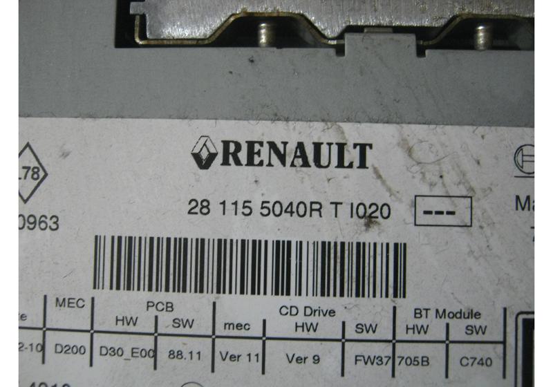 Магнитола Renault Megane 3
